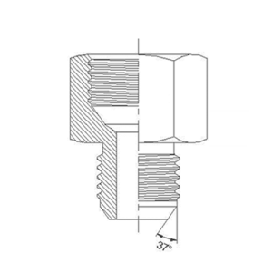 Adaptador Hidráulico Reductor Hembra JIC - Macho JIC