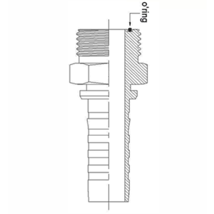 CEIC9 Conector Espiga Macho Asiento Plano R12 / 4SP