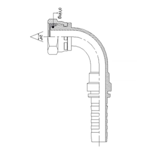 CEID3 Espiga Prensable a 90º Hembra G. 3865 Serie Light