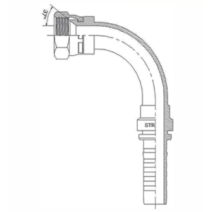 CEIE3 Conector Espiga a 90º Hembra Giratoria JIC R12 / 4SP