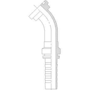 CEIF5 Conector Espiga a 45° Brida Code 61 R12 / 4SP