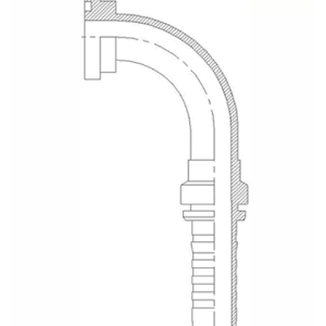 CEIF6 Conector Espiga a 90° Brida Code 61 R12 / 4SP